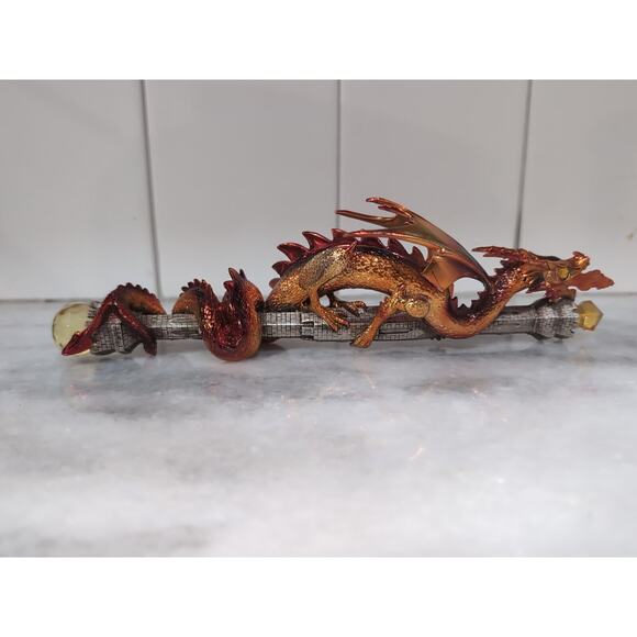 The Hamilton Collection Dragon Wand, Draco Magnus, Wands of Wonder Figure, Flaw - Picture 2 of 5